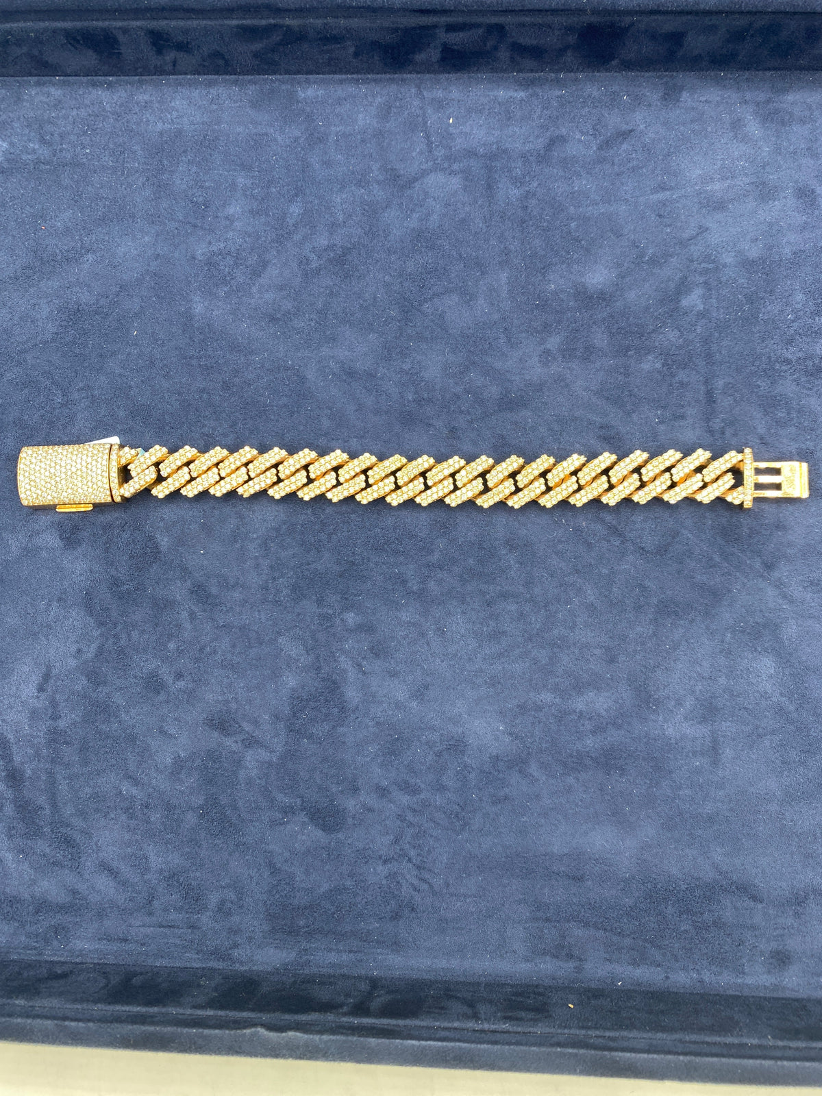 14K Rose Gold & Diamond Cuban Bracelet 15.3mm - additional product view 5