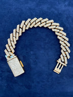 14K Rose Gold & Diamond Cuban Bracelet 15.3mm - additional product view 6