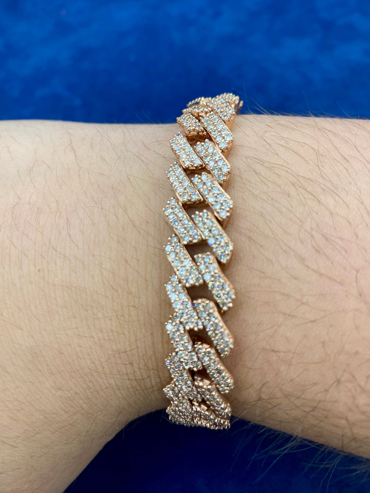 10K Gold & Diamond Cuban Link Bracelet 12mm - additional product view 2