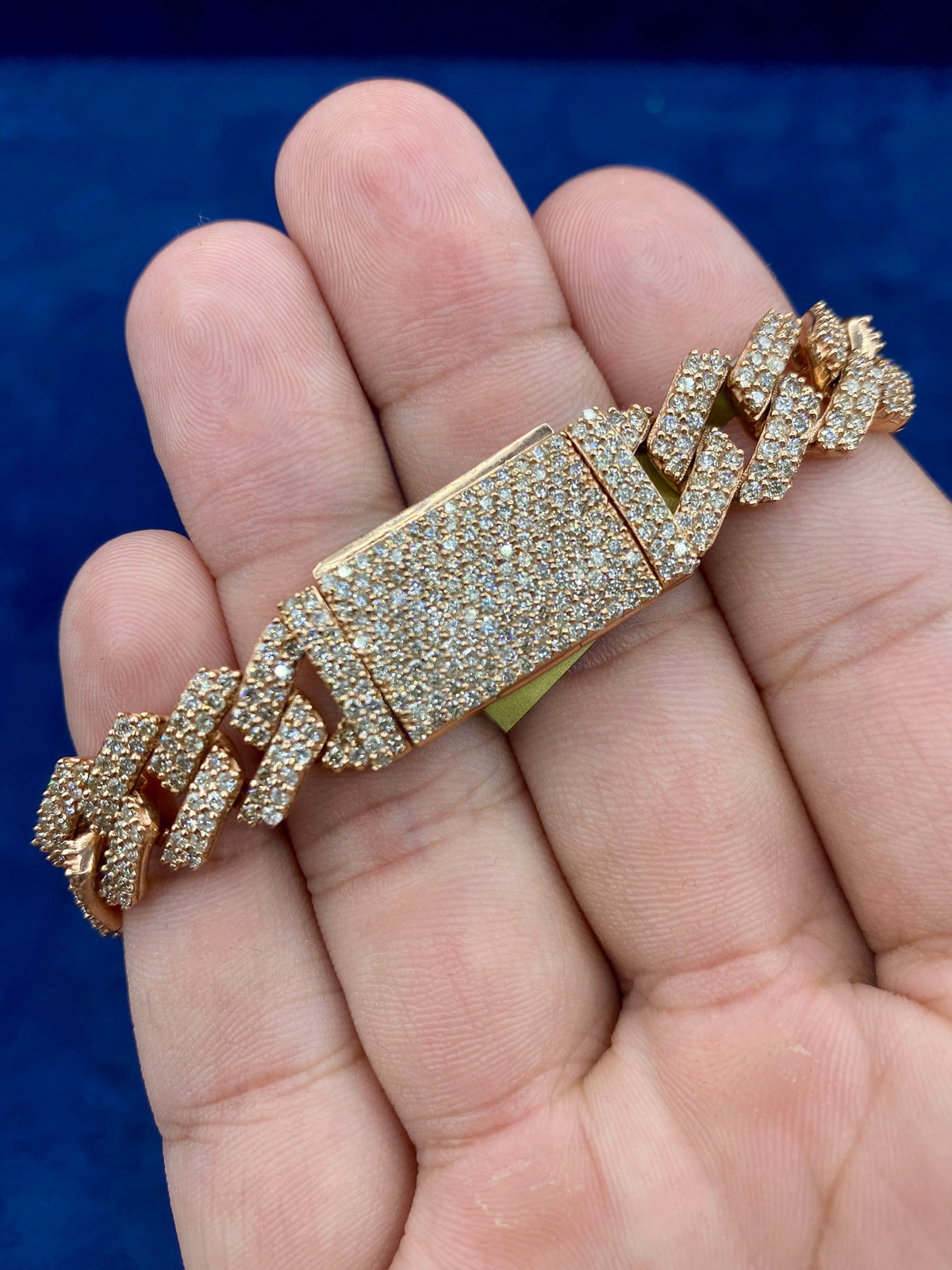 10K Gold & Diamond Cuban Link Bracelet 12mm - additional product view 4