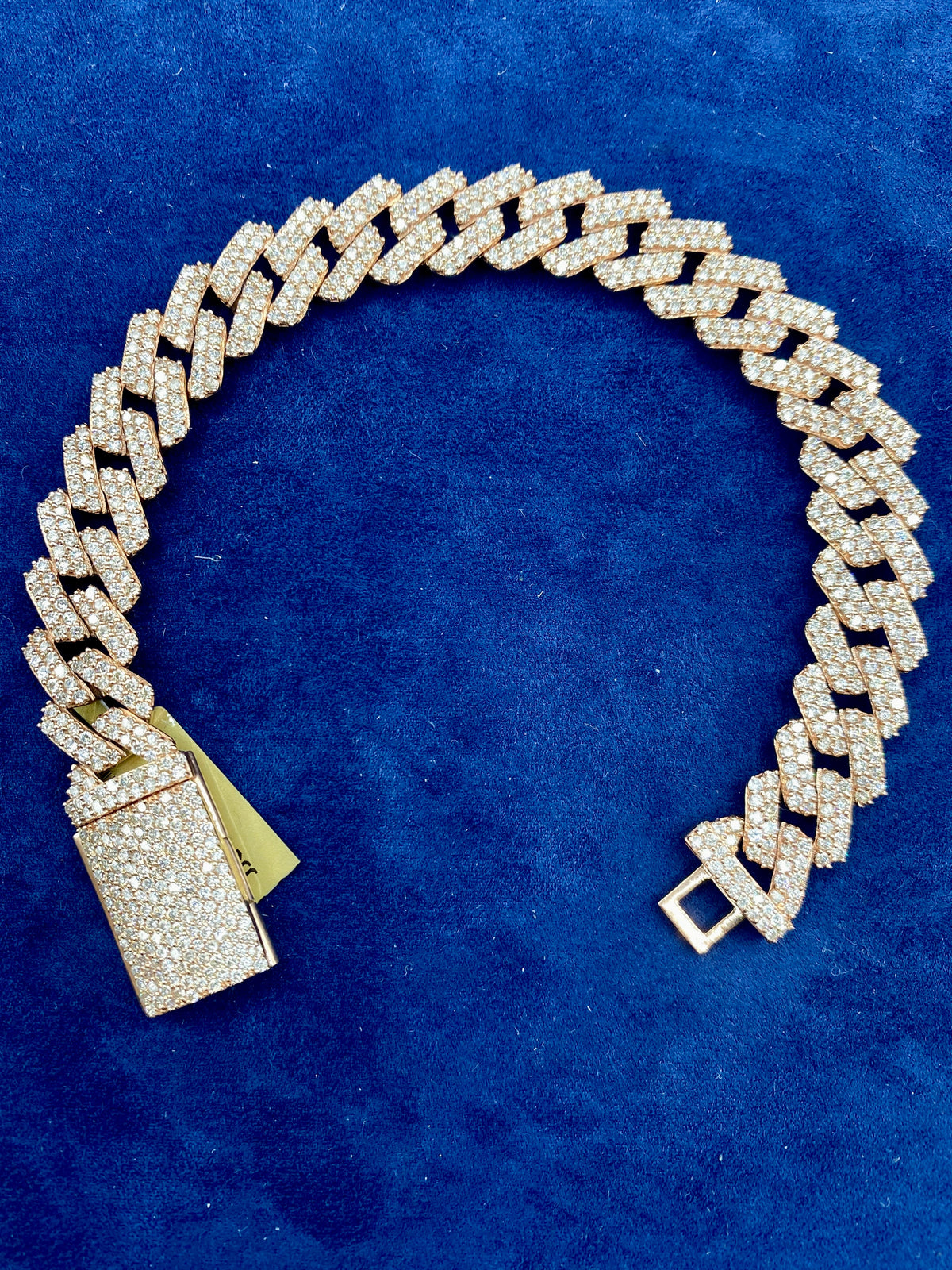 10K Gold & Diamond Cuban Link Bracelet 12mm - additional product view 6
