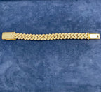 10K Rose Gold & Diamonds Cuban Link Bracelet 17.5mm - additional product view 5