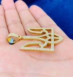 14K Gold Ukrainian Coat of Arms Diamond Pendant - additional product view 3