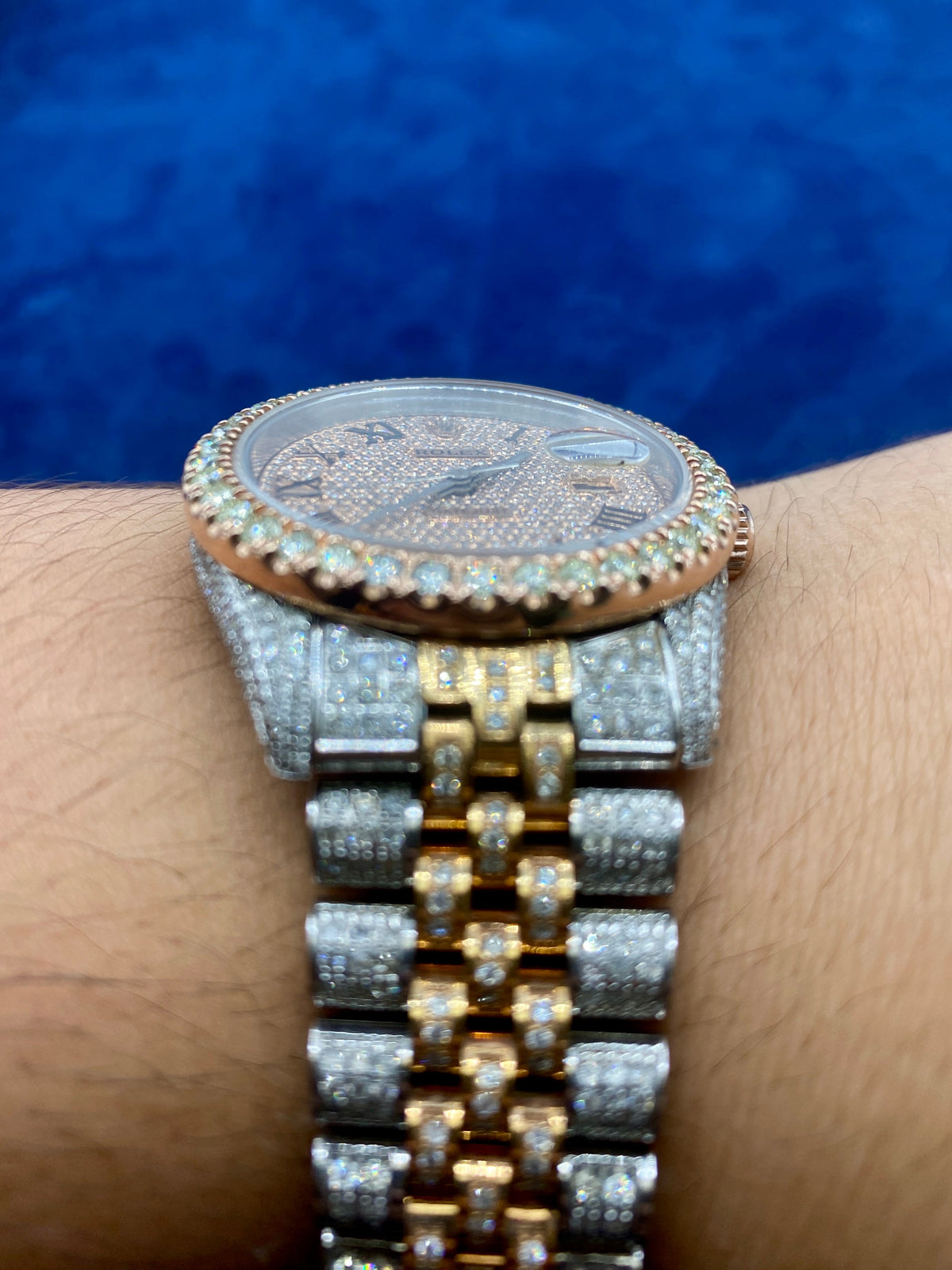 36mm Two-Tone Bust-Down Diamond Rolex Watch - additional product view 7