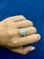 14K Gold Pear Shape Lab Diamond Engagement Ring - additional product view 2
