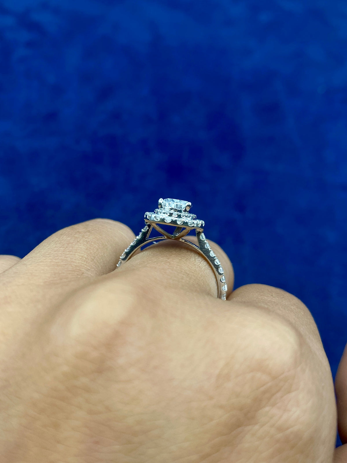 14K Gold Pear Shape Lab Diamond Engagement Ring - additional product view 4