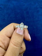 14K Gold Marquis Shaped Lab Diamond Enagement Ring - additional product view 5
