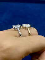 14K Gold Emerald Cut Lab Diamond Engagement Ring - additional product view 2