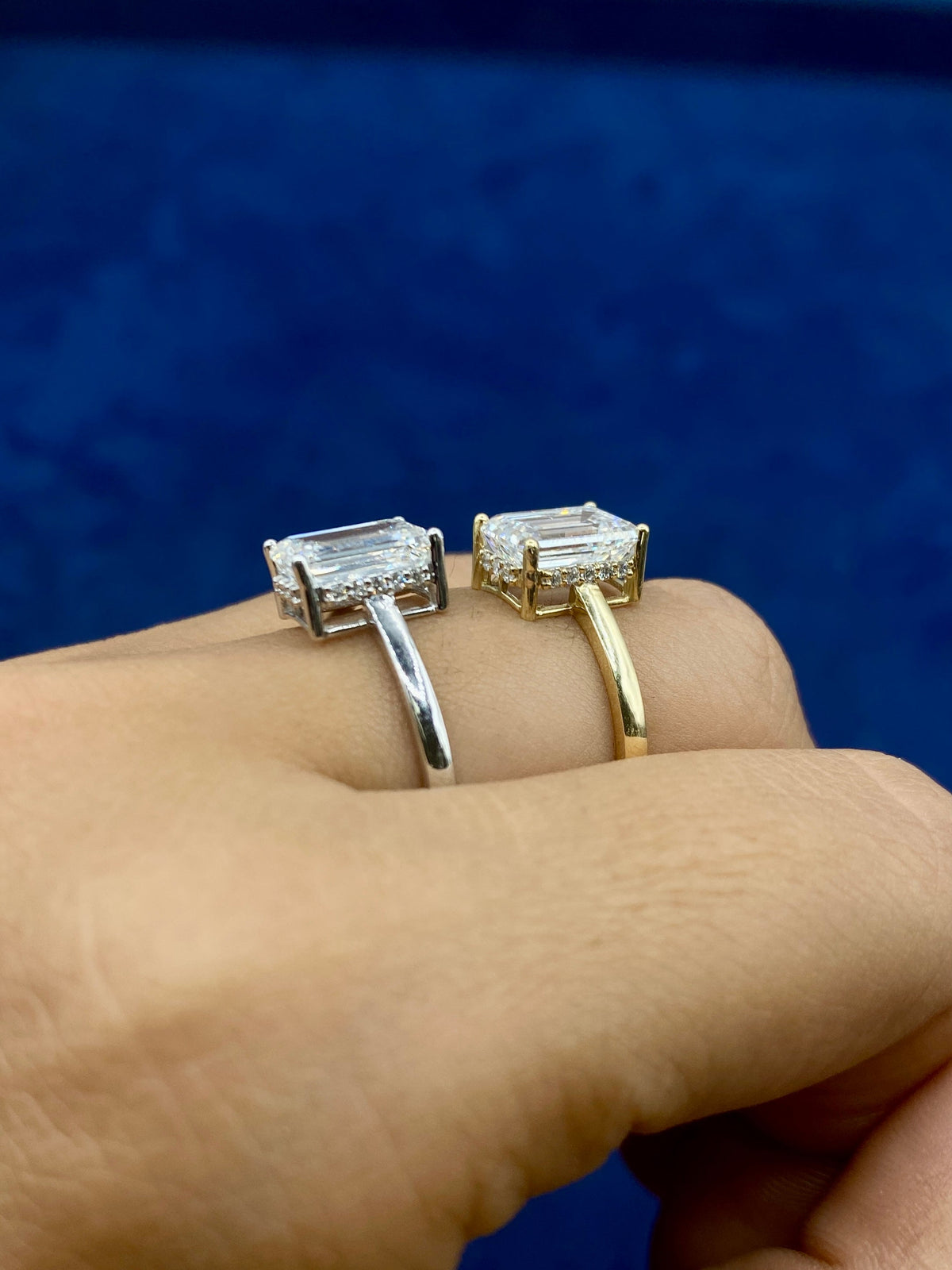 14K Gold Emerald Cut Lab Diamond Engagement Ring - additional product view 2