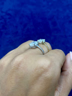 14K Gold Emerald Cut Lab Diamond Engagement Ring - additional product view 3