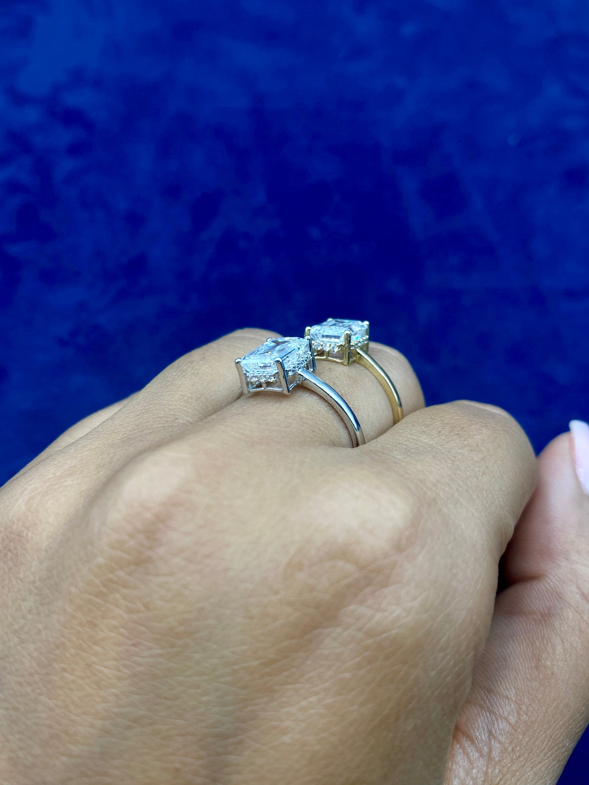 14K Gold Emerald Cut Lab Diamond Engagement Ring - additional product view 3