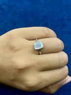 14K Gold Emerald Cut Lab Diamond Engagement Ring - additional product view 4