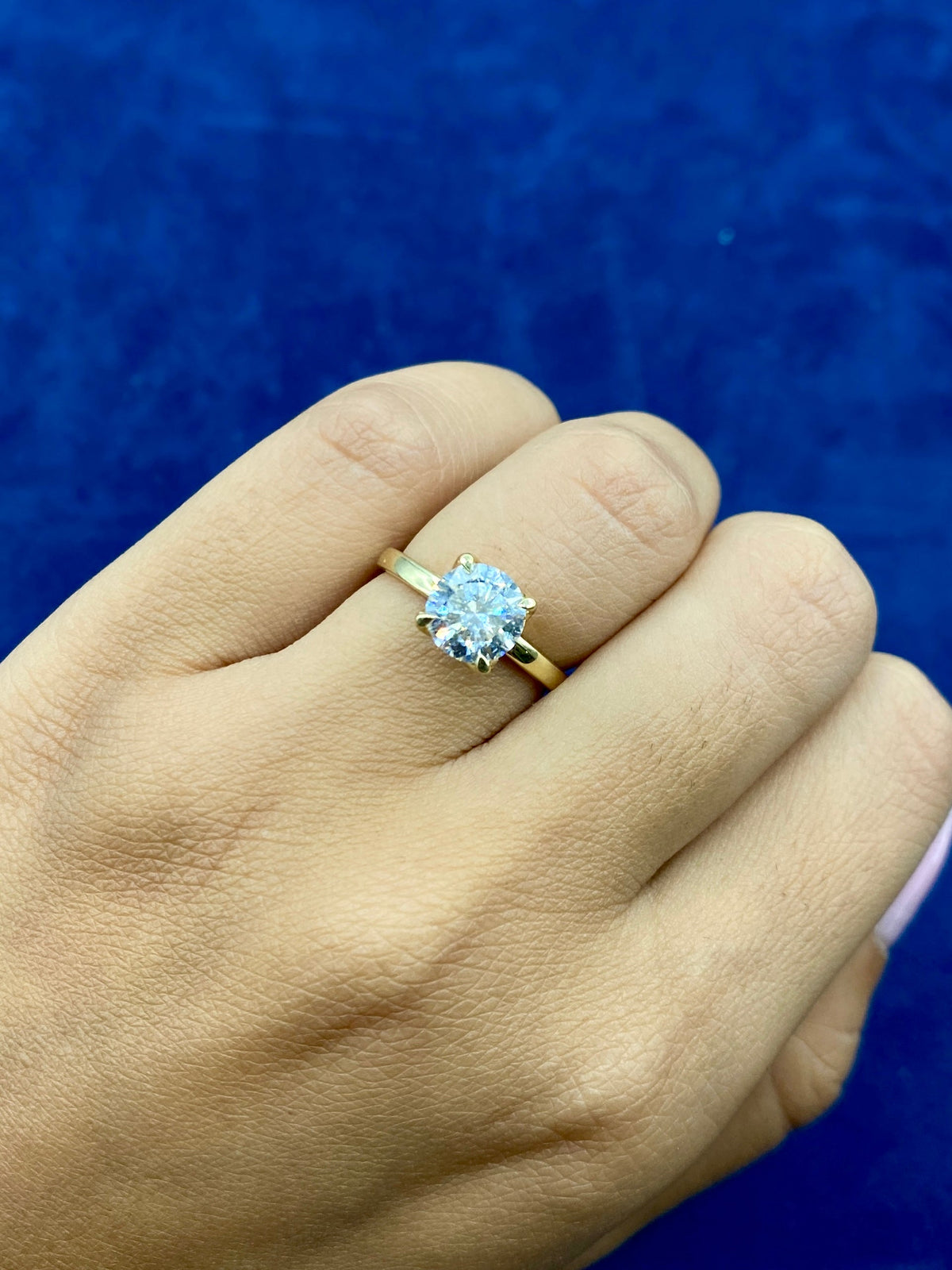 14K Gold Circle Shaped Lab Diamonds Ring - main product photo
