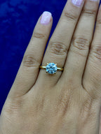 14K Gold Circle Shaped Lab Diamonds Ring - additional product view 3