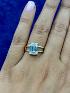 14K Gold Square Shaped Lab Diamonds Ring - additional product view 4