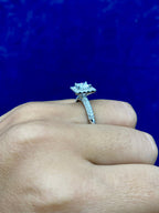14K Gold Square Shape Lab Diamond Engagement Ring - additional product view 3