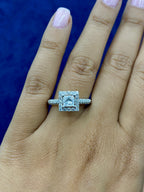 14K Gold Square Shape Lab Diamond Engagement Ring - additional product view 5