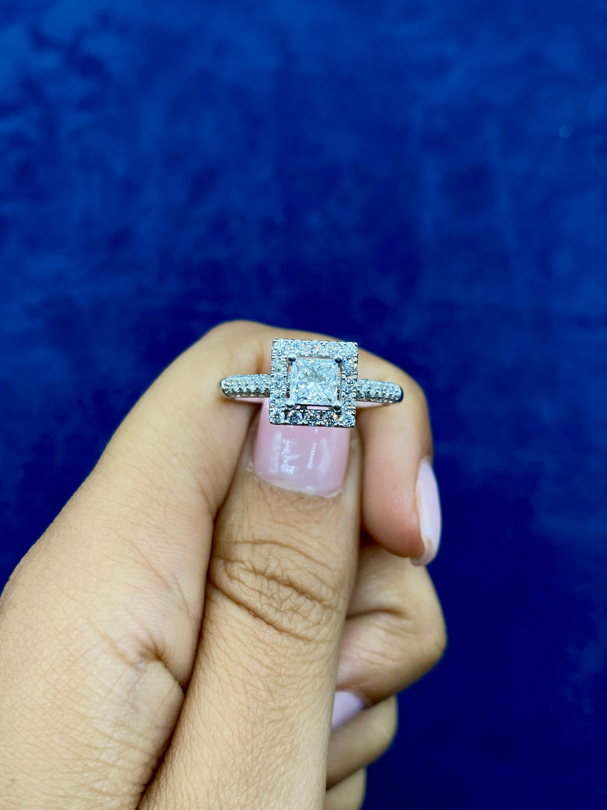 14K Gold Square Shape Lab Diamond Engagement Ring - additional product view 6
