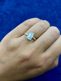 14K Gold Emerald Shaped Lab Diamonds Ring - main product photo