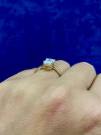 14K Gold Emerald Shaped Lab Diamonds Ring - additional product view 2