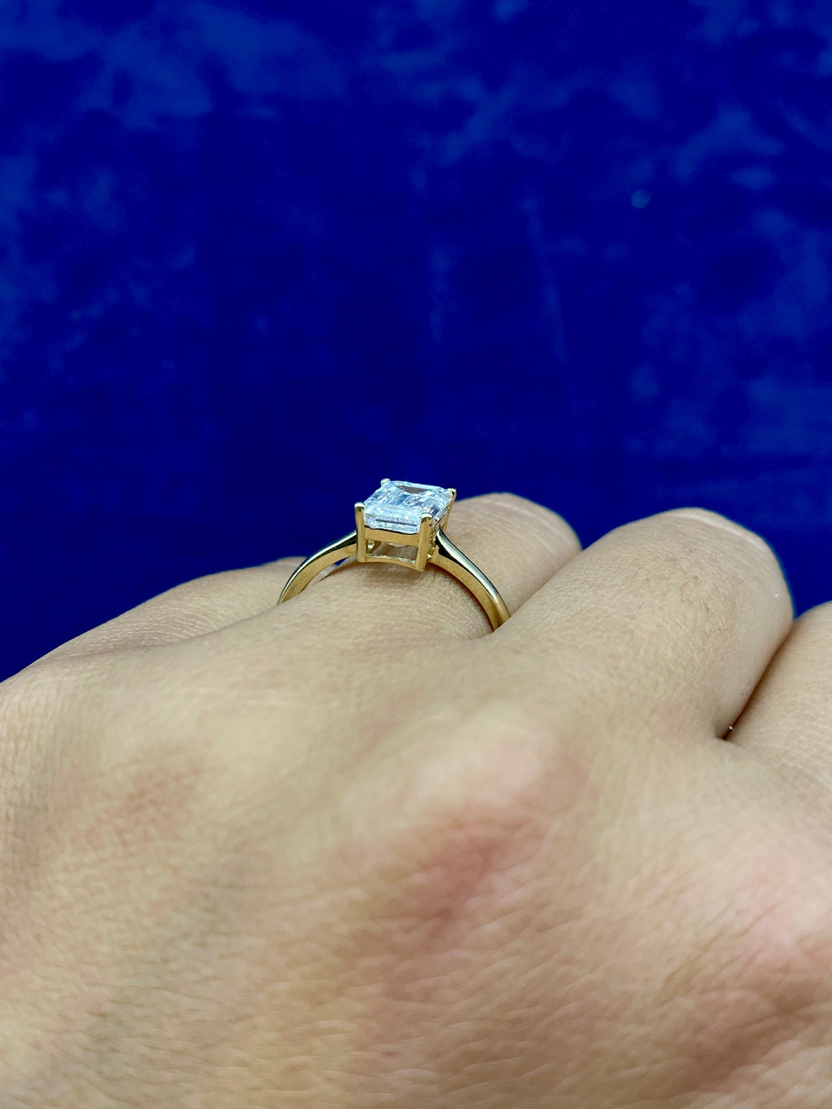 14K Gold Emerald Shaped Lab Diamonds Ring - additional product view 2