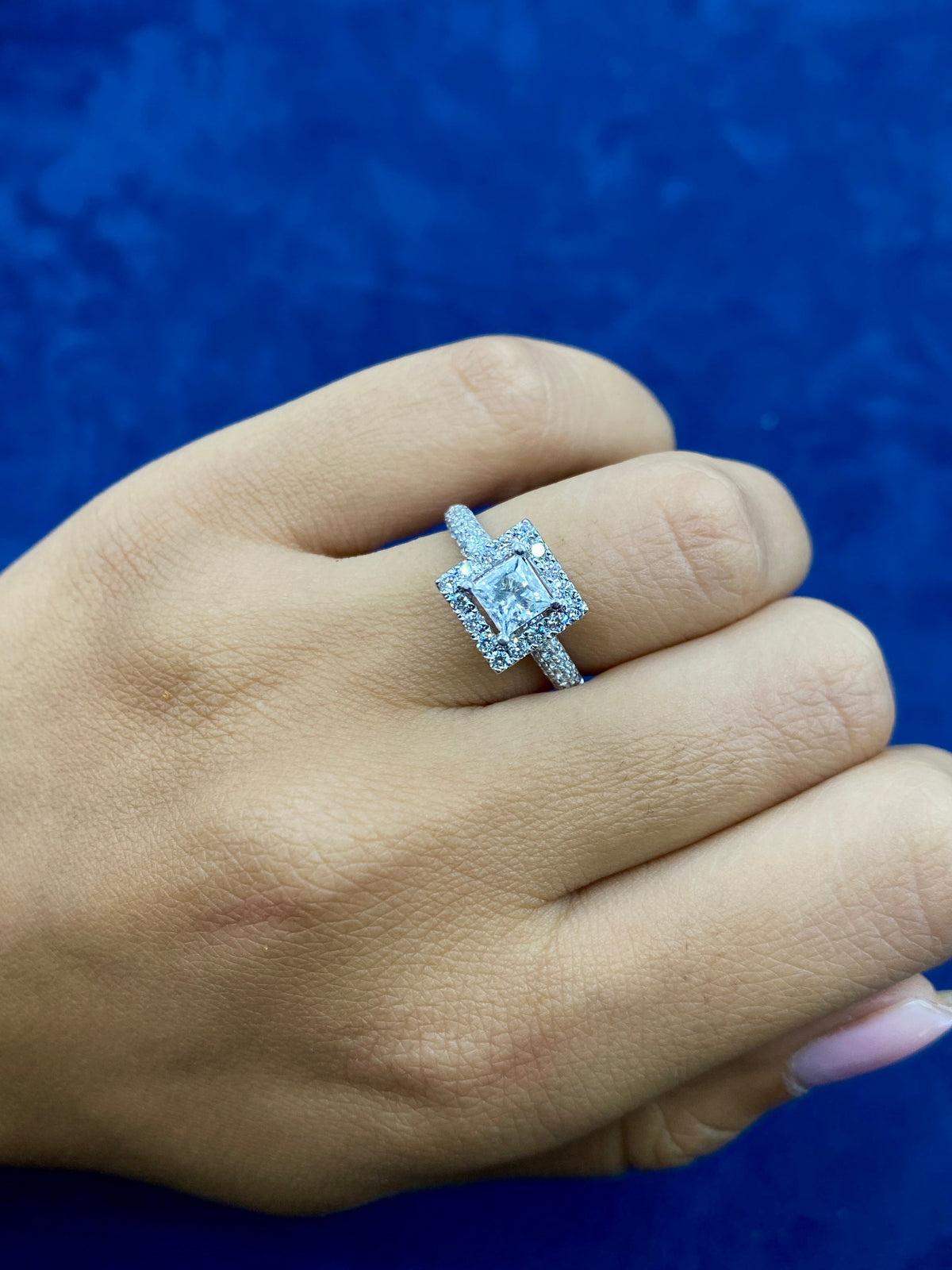 14K Gold Square Shaped Lab Diamonds Ring - main product photo