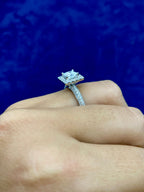 14K Gold Square Shaped Lab Diamonds Ring - additional product view 2