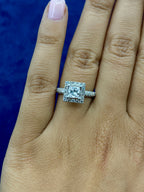 14K Gold Square Shaped Lab Diamonds Ring - additional product view 4
