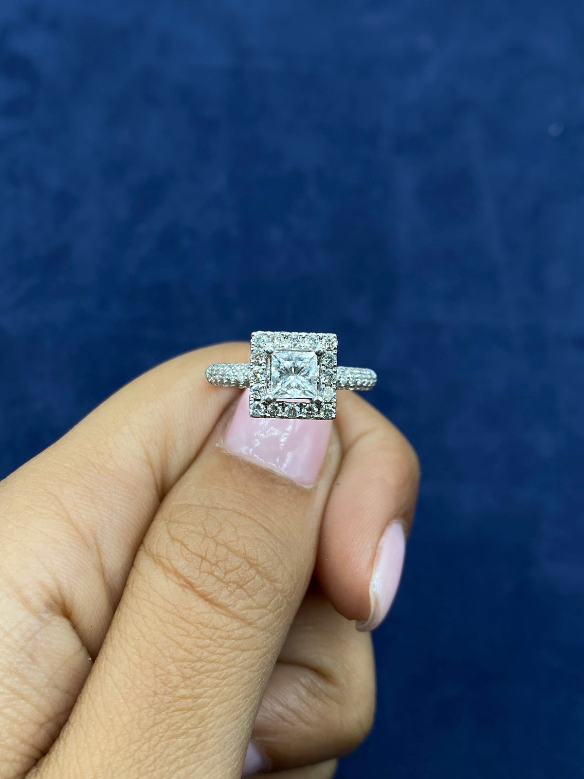 14K Gold Square Shaped Lab Diamonds Ring - additional product view 5