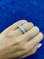 14K Gold Emerald Cut Lab Diamond Ring Band - additional product view 2
