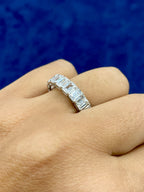 14K Gold Emerald Cut Lab Diamond Ring Band - additional product view 3