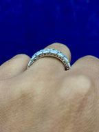 14K Gold Emerald Cut Lab Diamond Ring Band - additional product view 4