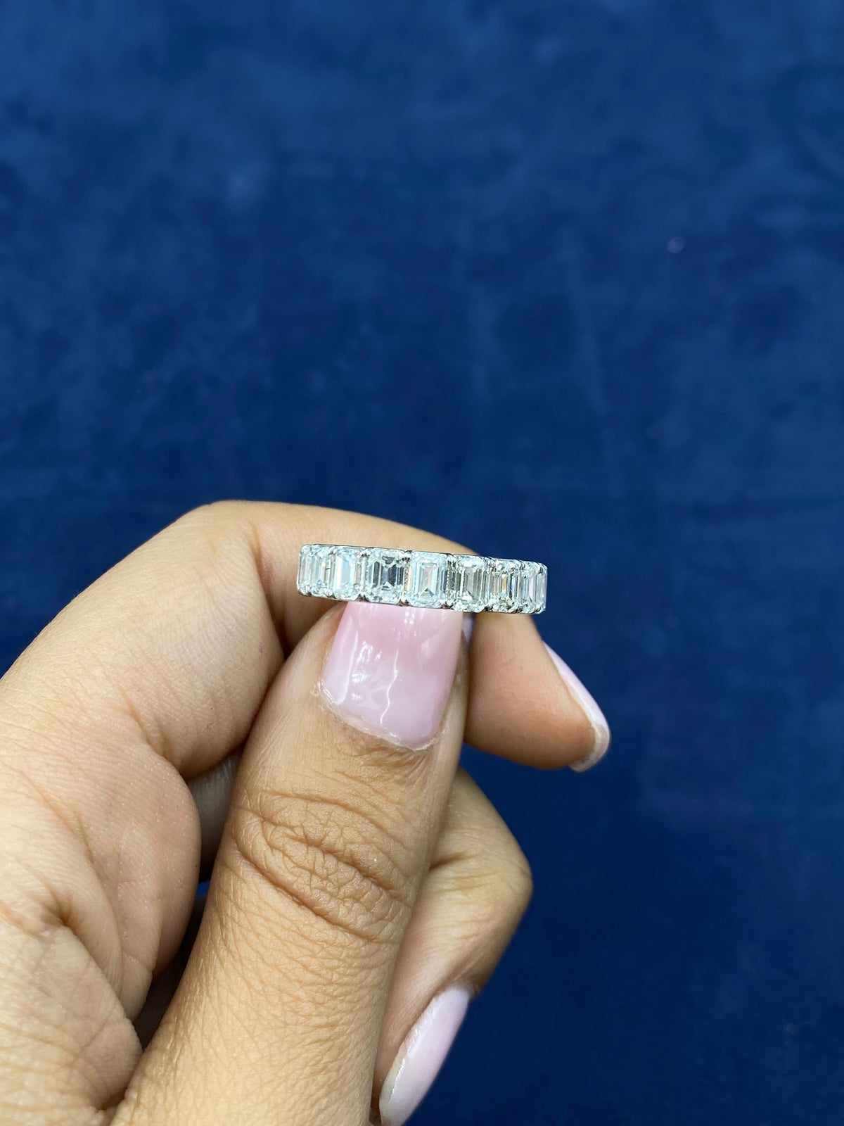14K Gold Emerald Cut Lab Diamond Ring Band - additional product view 6