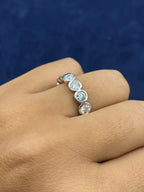 14K Gold Circle Cut Lab Diamond Ring Band - additional product view 3