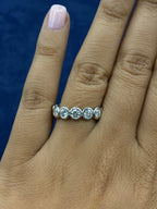 14K Gold Circle Cut Lab Diamond Ring Band - additional product view 5