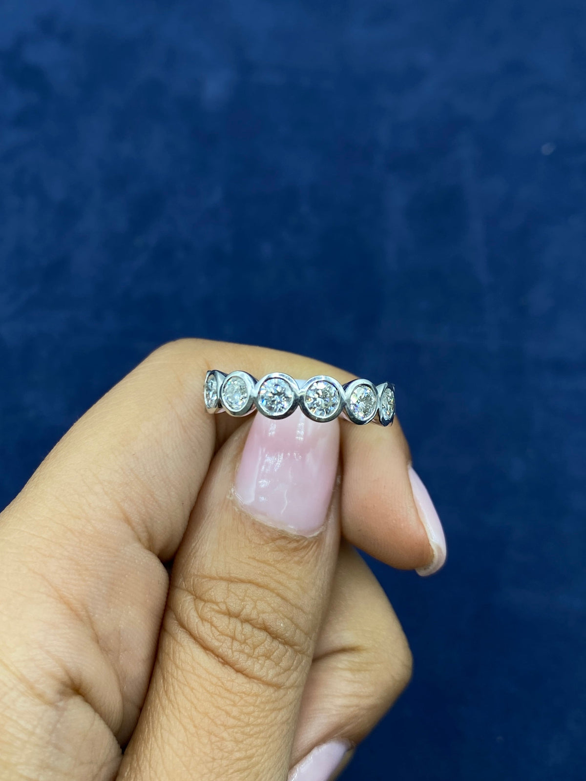 14K Gold Circle Cut Lab Diamond Ring Band - additional product view 6
