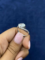 14K Gold Circle Cut Spiral Lab Diamond Engagement Ring - additional product view 6