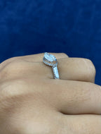 14K Gold Stylish Marquis Cut Lab Diamond Center Ring - additional product view 2