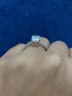 14K Gold Emarald Engagement Ring Lab Diamonds - additional product view 4