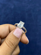14K Gold Emarald Engagement Ring Lab Diamonds - additional product view 6