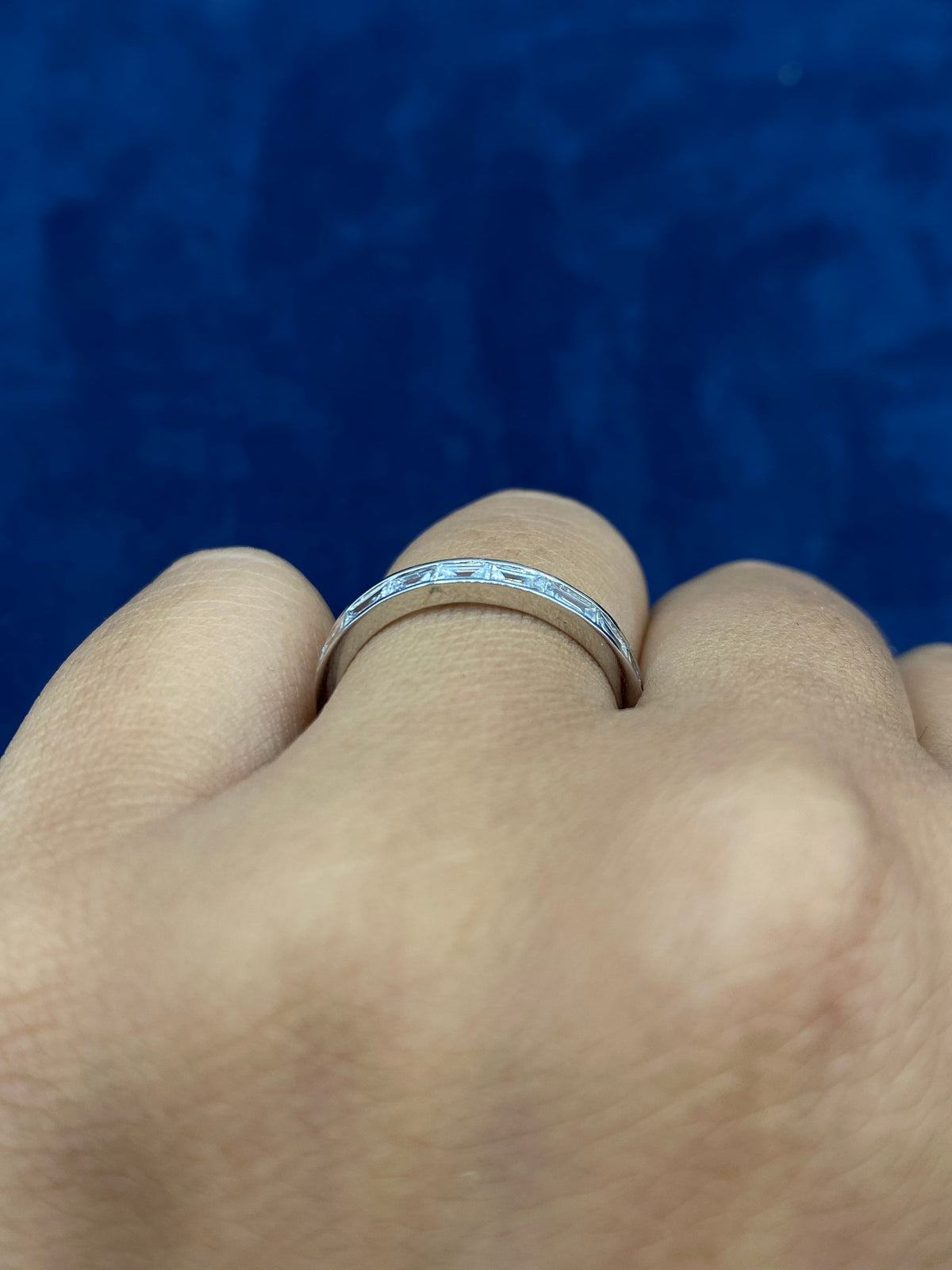 14K Gold Baguette Leb Diamond Ring Band - additional product view 4