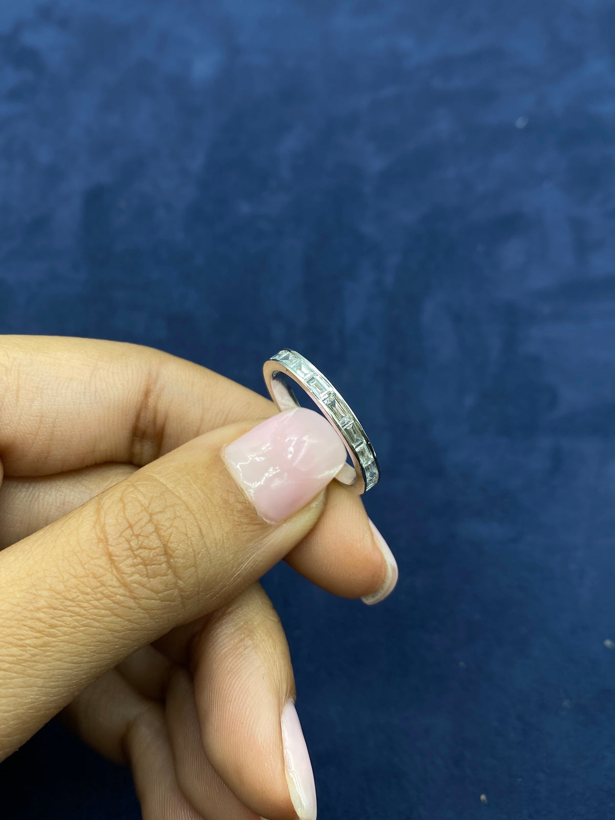 14K Gold Baguette Leb Diamond Ring Band - additional product view 6