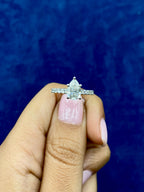 14K Gold Teardrop Engagement Ring Lab Diamonds - additional product view 6