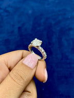 14K Gold Elegant Round Lab Diamond Engagement Ring - additional product view 3