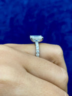 14K Gold Elegant Emerald Cut Lab Diamond Engagement Ring - additional product view 3