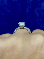 14K Gold Elegant Emerald Cut Lab Diamond Engagement Ring - additional product view 4