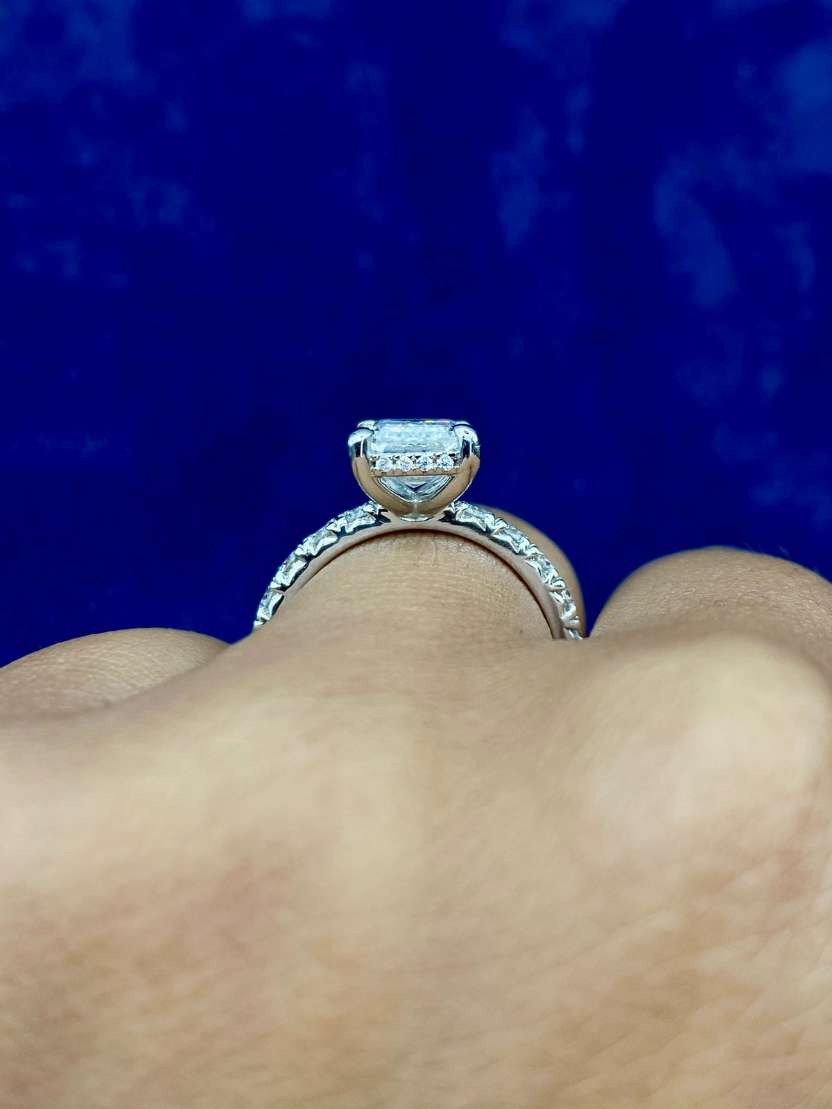 14K Gold Elegant Emerald Cut Lab Diamond Engagement Ring - additional product view 4