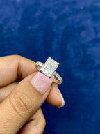 14K Gold Elegant Emerald Cut Lab Diamond Engagement Ring - additional product view 6