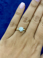 14K Gold Circle Stone Lab Diamond Engagement Ring - additional product view 5
