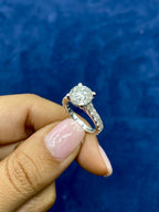 14K Gold Elegant Circle Cut Lab Diamond Engagement Ring - additional product view 3